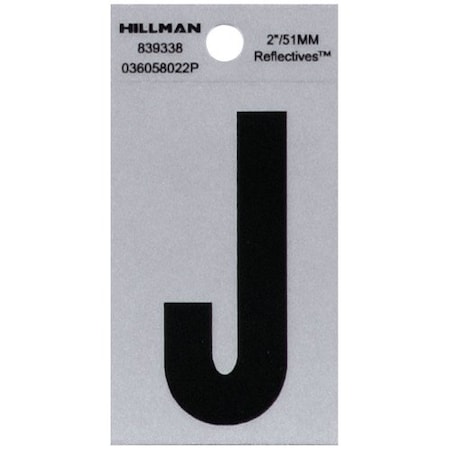 2Blk Letter J Adhesive